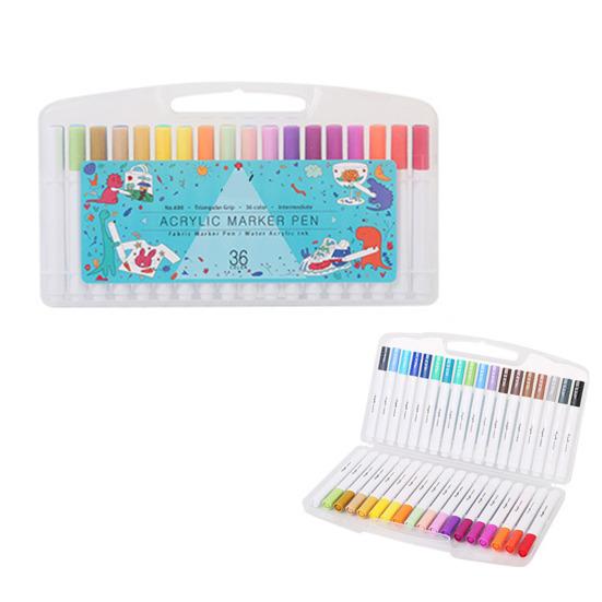Acrylic Marker Pen Set Colored Marker Pens with Color-coded Caps Non-toxic Artists Students Markers for Drawing Writing School