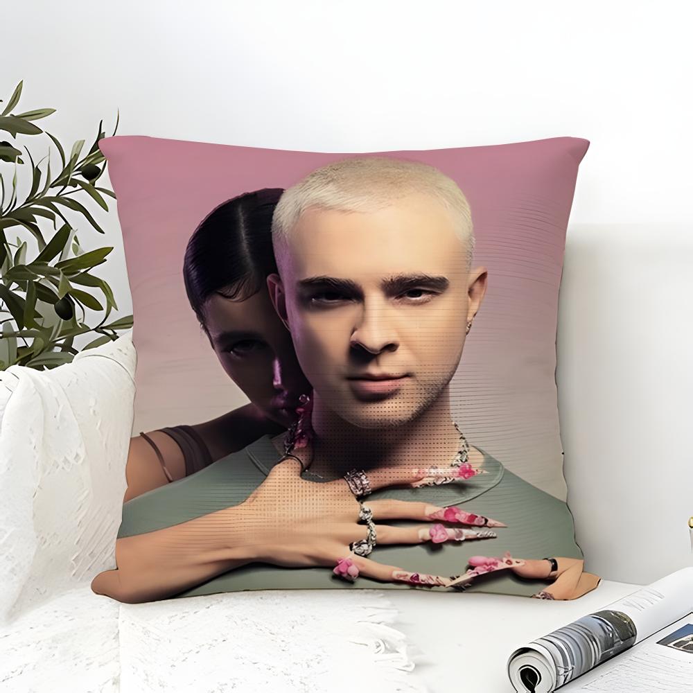 Pillow Case Cotton Linen Fabric Square Zipper Pillowcase Home Decorative Living Room Rapping Singer Music E-Egor Kreed 1