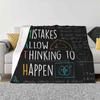 Mistakes Allow Thinking To Happen-Math Teacher Quotes Funny Maths Hot Sale Printing High Qiality Warm Flannel Blanket Math Geek