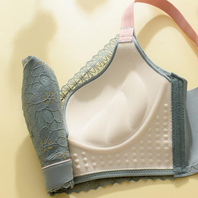 Push-up Small Chest Sexy Lace Adjustable Shape No Ring Underwear Anti-sagging Comfortable Beautiful Back Bra Set