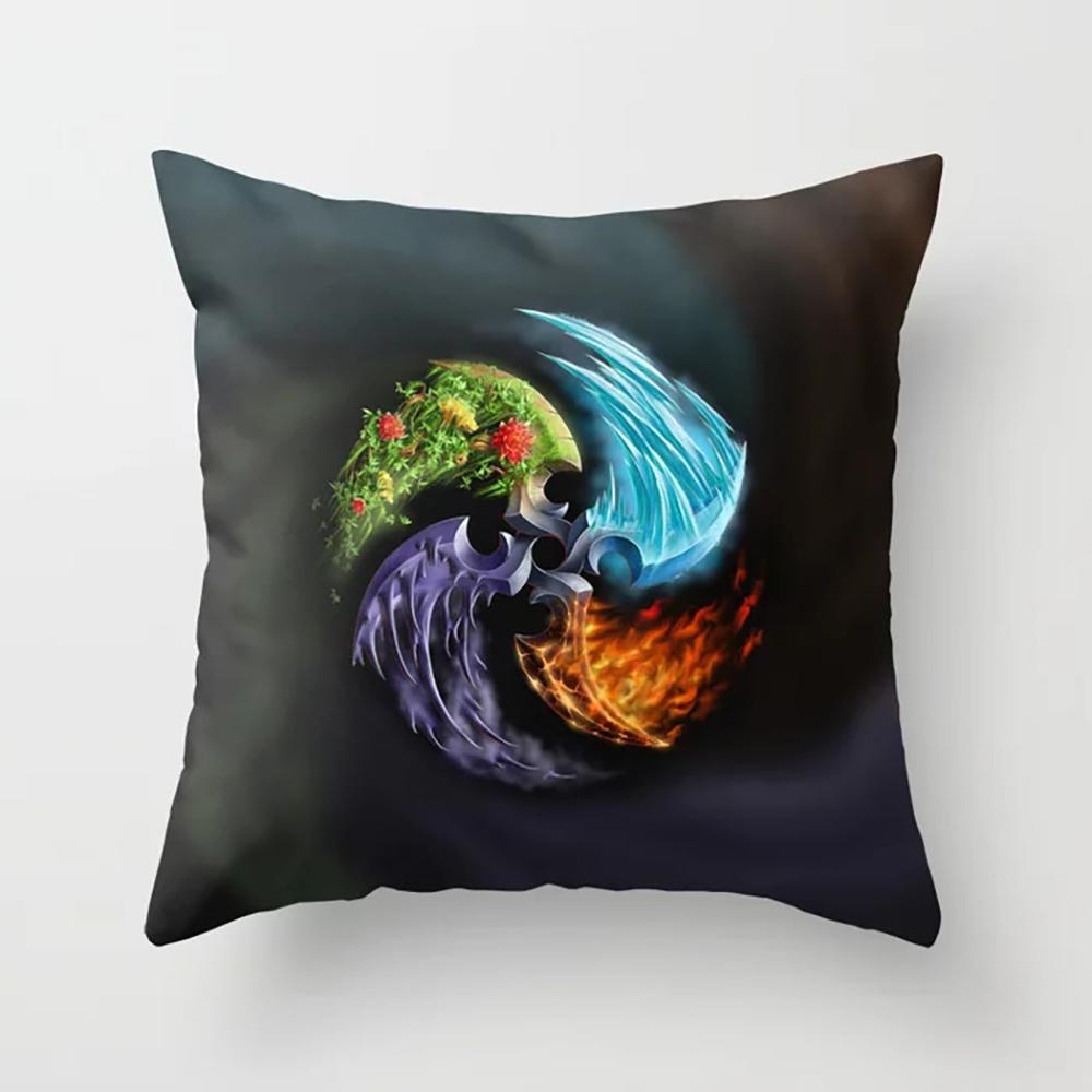Messy Colored Printed Polyester Pillowcase Cushion Cover for Home Living Room Sofa Bedroom Decoration Pillowcase 45x45cm