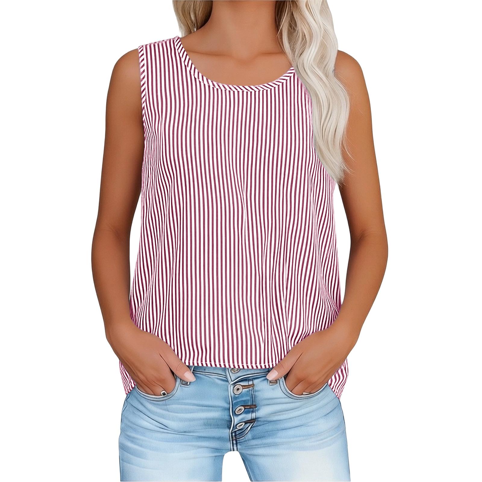 

Women s Fashionable Loose Casual Summer Cotton Linen Camisole T-shirt XL