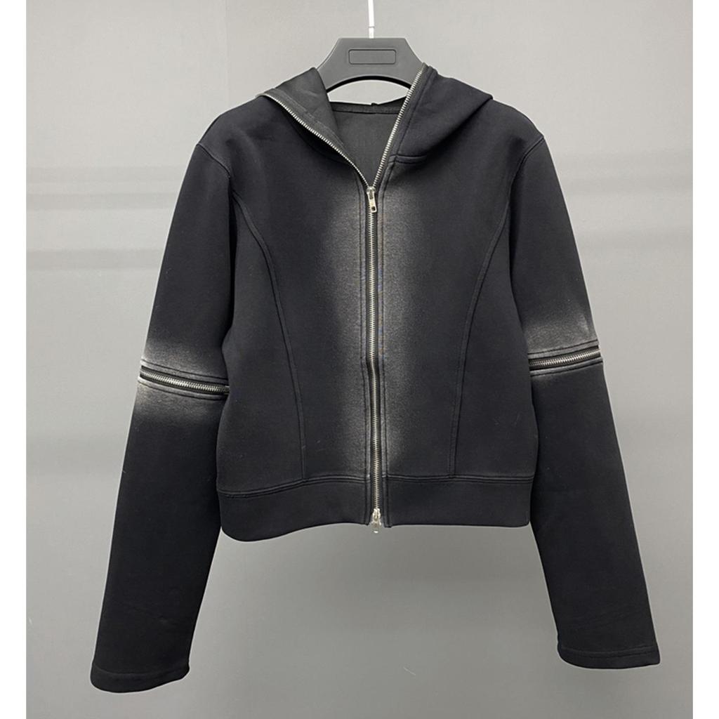 2024 Nová evropská a americká praná mikina s kapucí a zipem pro ženy