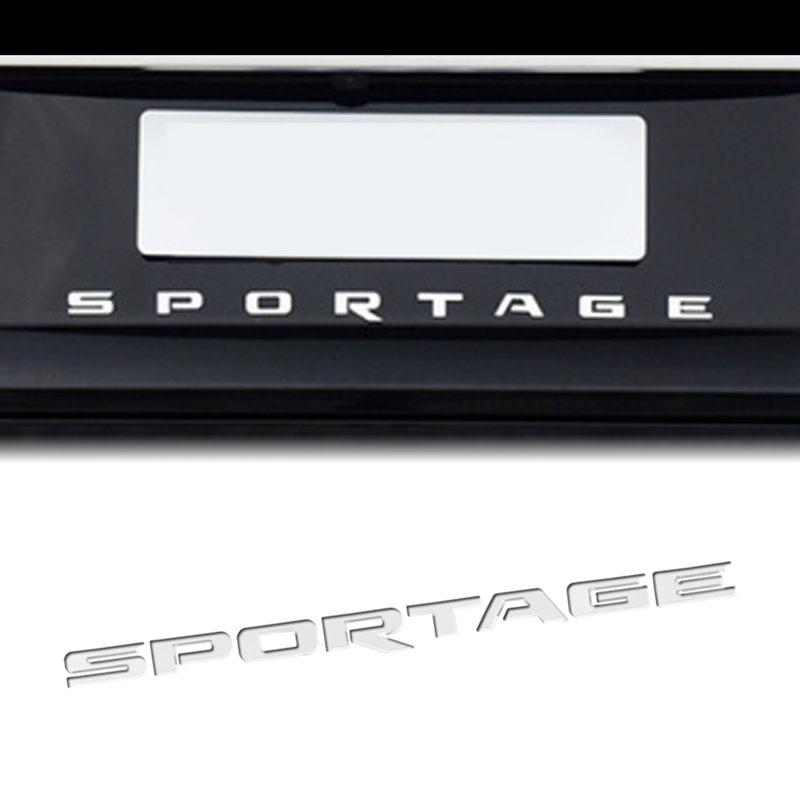 3D ABS Car Styling SPORTAGE Letter Logo Sticker Rear Bumper Tail Door Trunk Decal Auto Rear Emblem Decoration Accessories