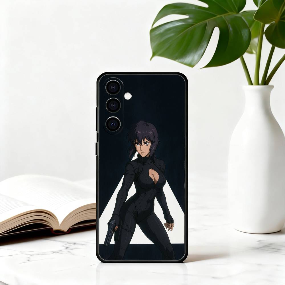 G-Ghost M-Motoko K-Kusanagi S-Shell Phone Case For Samsung Galaxy A73,A72,A71,A70,A53,A52,A51,Soft Silicone Black Cover