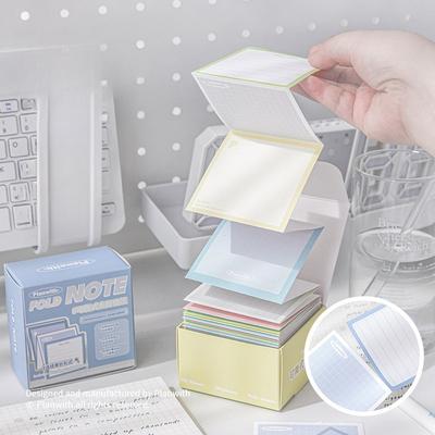 120sheet Simplicity Journal Memo Pad Creative Candy Color Tearable Sticky Note Blank Horizontal Line Note Pad Student Supplies