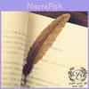 Retro Metal Feather Bookmark With Artistic Feather Pattern For Handmade Accessories And Gift Ideas