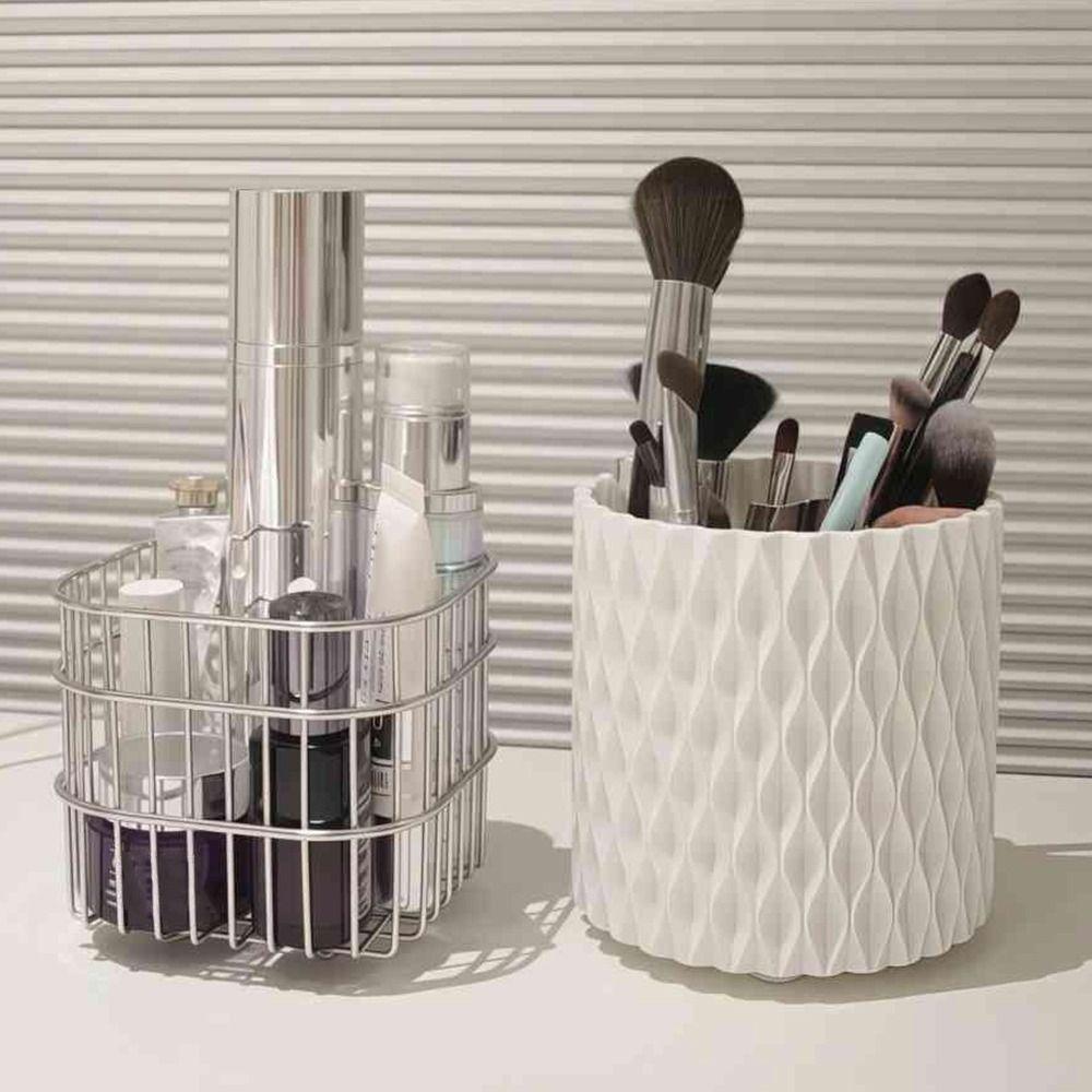 Waterproof Bathroom Storage Rack Stainless Steel Square Wire Basket Countertop Holder