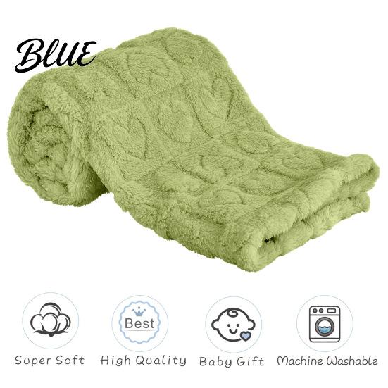 Love Themed Throw Solid Color Soft Touch Fluffy Plush Blanket Baby Heat Pattern All Season