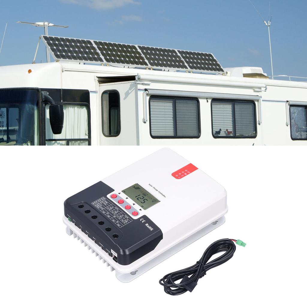 MPPT Solar Charging Controller 12V/24V 40A IP32 Waterproof Fast Response for RVs Home Yachts