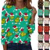 Dámská móda Ležérní Dlouhý rukáv Potisk Kulatý výstřih Pulovr Top Halenka
