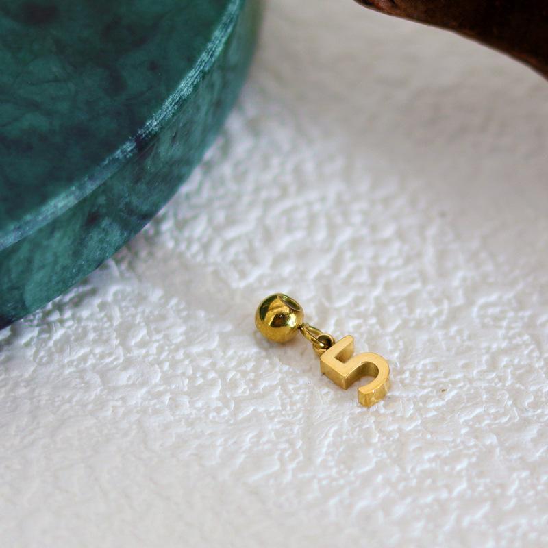 DIY Sliding Chain Alphabet Number Pendant Necklace Personalized Jewelry