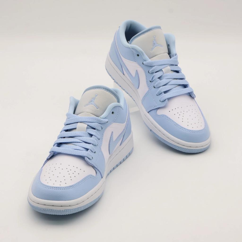 DC0774-141 Nike Jordan 1 Low Aluminum Ice Blue White Sky University (Women's)