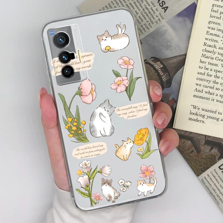 For Vivo X200S X27 X60 X80 X70 Pro Plus X21 Phone Covers Beautiful Forest Patterns Ultra Thin Transparent TPU Anti Fall Protective Shell For Vivo Case