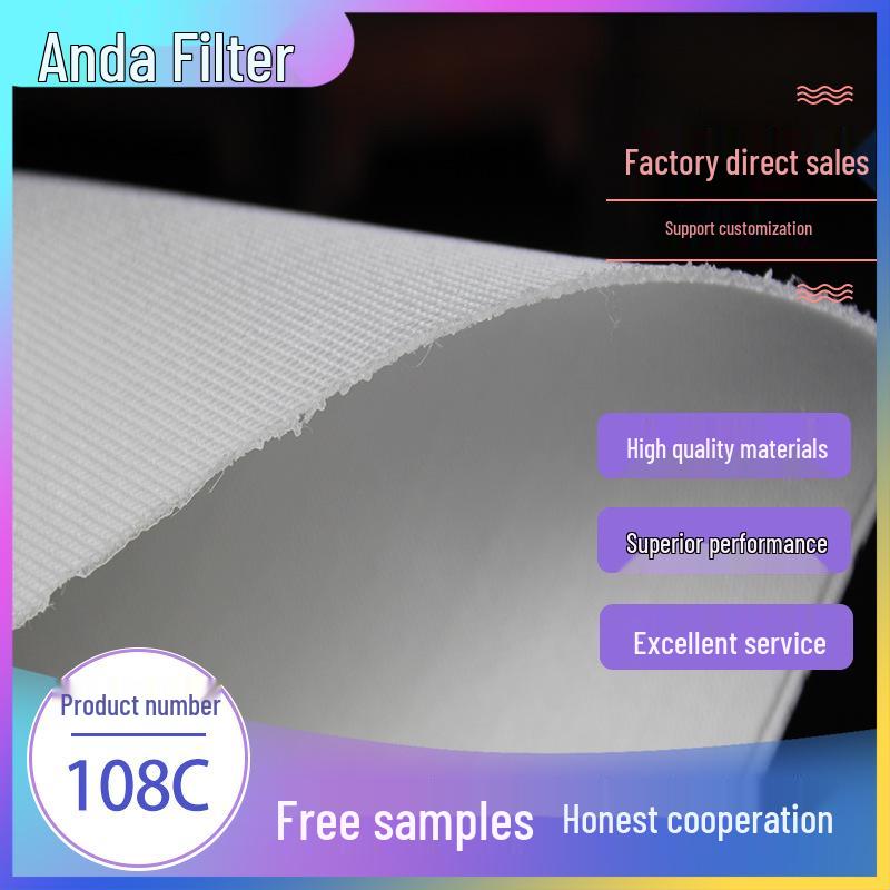 Industrial PP108C Twill Filter Cloth Bag - Acid & Alkali Resistant Polypropylene, Nylon, Polyester for Solid-Liquid Separation 750A-90cm Wide