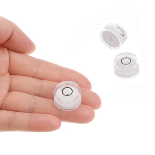Kozelo 3-Piece Small Round Bubble Level, 18mm Diameter, 9mm Thick, Mini Round RV Leveling Tool for Travel Trailers, White