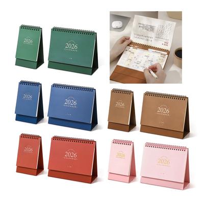 2026 Desk Calendar Twin-Coil Binding Tabletop Calendar 16 Month Runs from Sep 2025 To Dec 2026 For Daily Scheduling