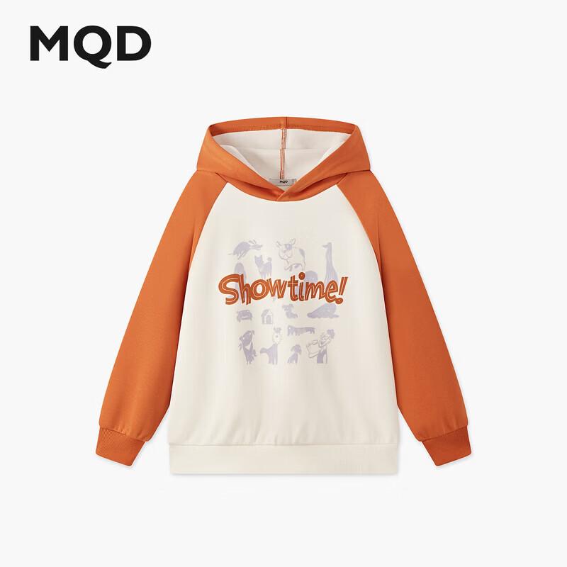 

MQD Boys Academy Style Color-Blocked Raglan Hooded Sweatshirt 160cm