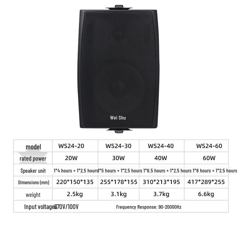 Weishu WS24-30 30W Passive Wall Speaker (CN Version)