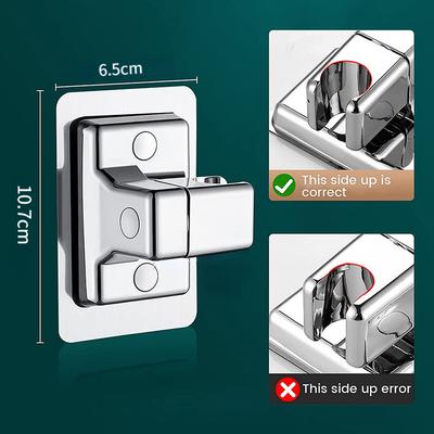 1pc Shower Head Holder Adjustable Wall Mounted Shower Holder Self-Adhesive Showerhead Handheld Bracket Bathroom Accessories