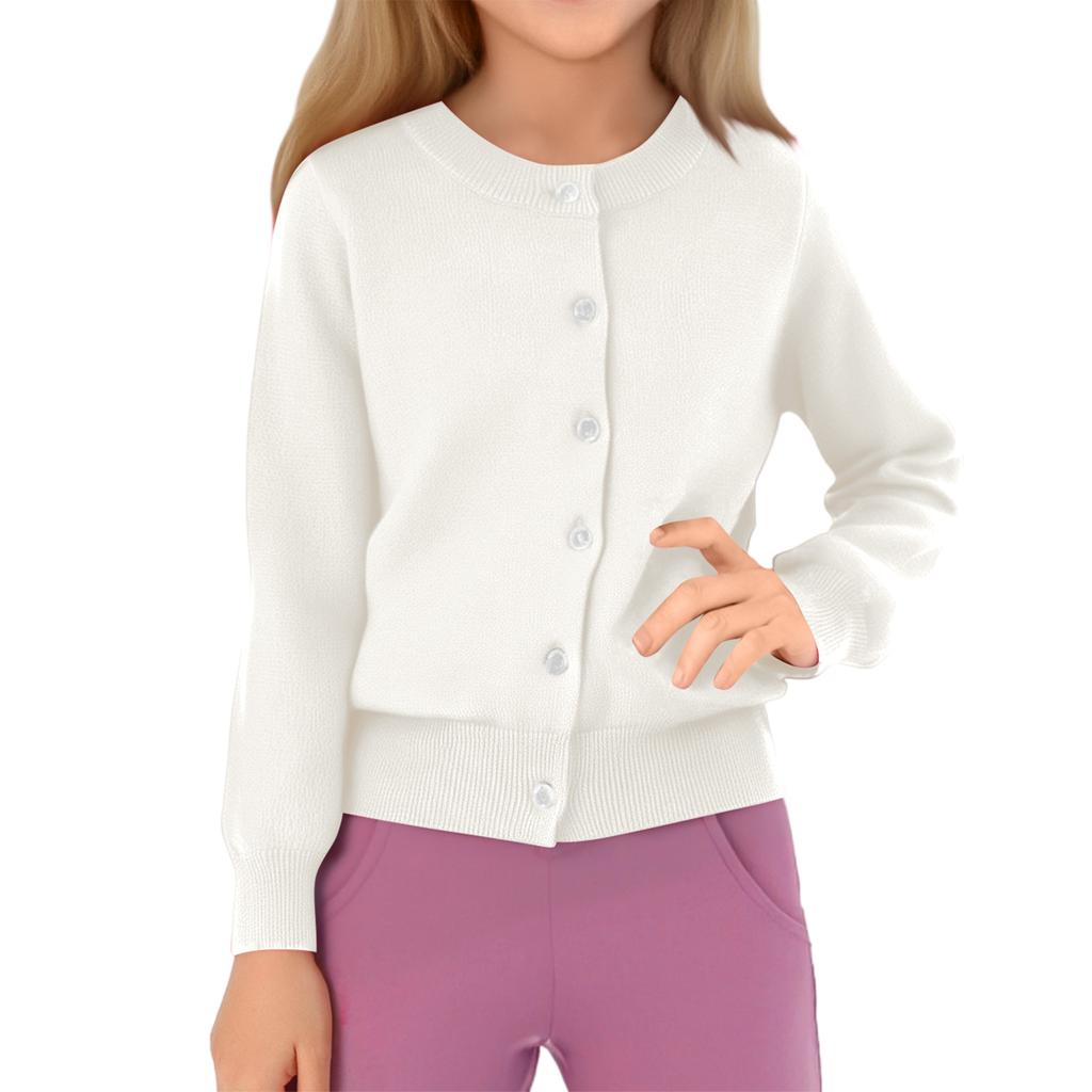 Children's Fashion Casual Cardigan Knitted Long Sleeve  Top