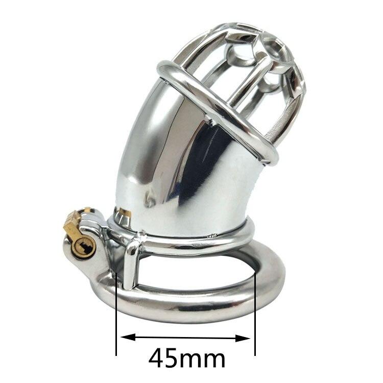 Men's Stainless Steel Penis Lock CB Chastity Lock Sex Toy Ball Stretcher Sissy Femdom Slave BDSM Urethral Chastity