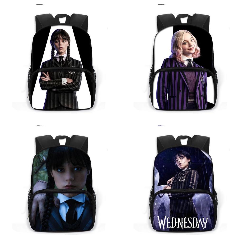 Wednesday The Adams Family Backpack – Large Capacity Schoolbag Travel Bag Kid Gift