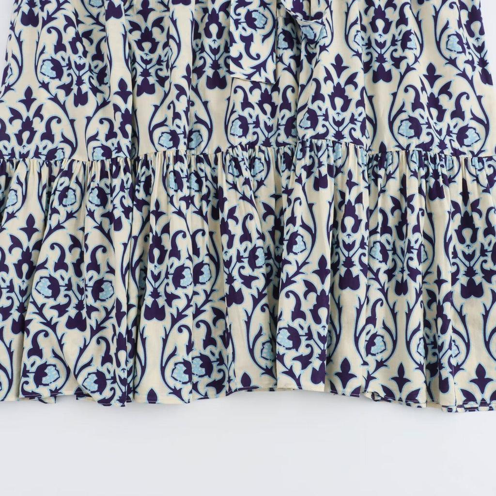 2024 Summer Off-Shoulder Women's Print Halter Dress