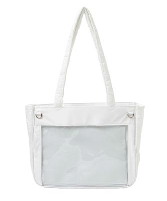 WEGO Ita Bag Tote A4 Perfect for Live and White (Small) Bag, Quilted, Decorative, Size, Oshikatsu, Events, Spring, Summer, Autumn, Winter, Women's,