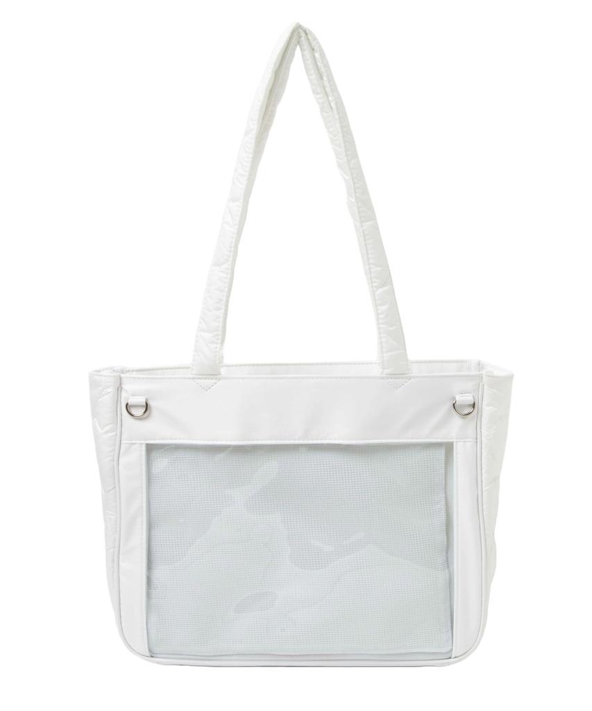 WEGO Ita Bag Tote A4 Perfect for Live and White (Small) Bag, Quilted, Decorative, Size, Oshikatsu, Events, Spring, Summer, Autumn, Winter, Women's,