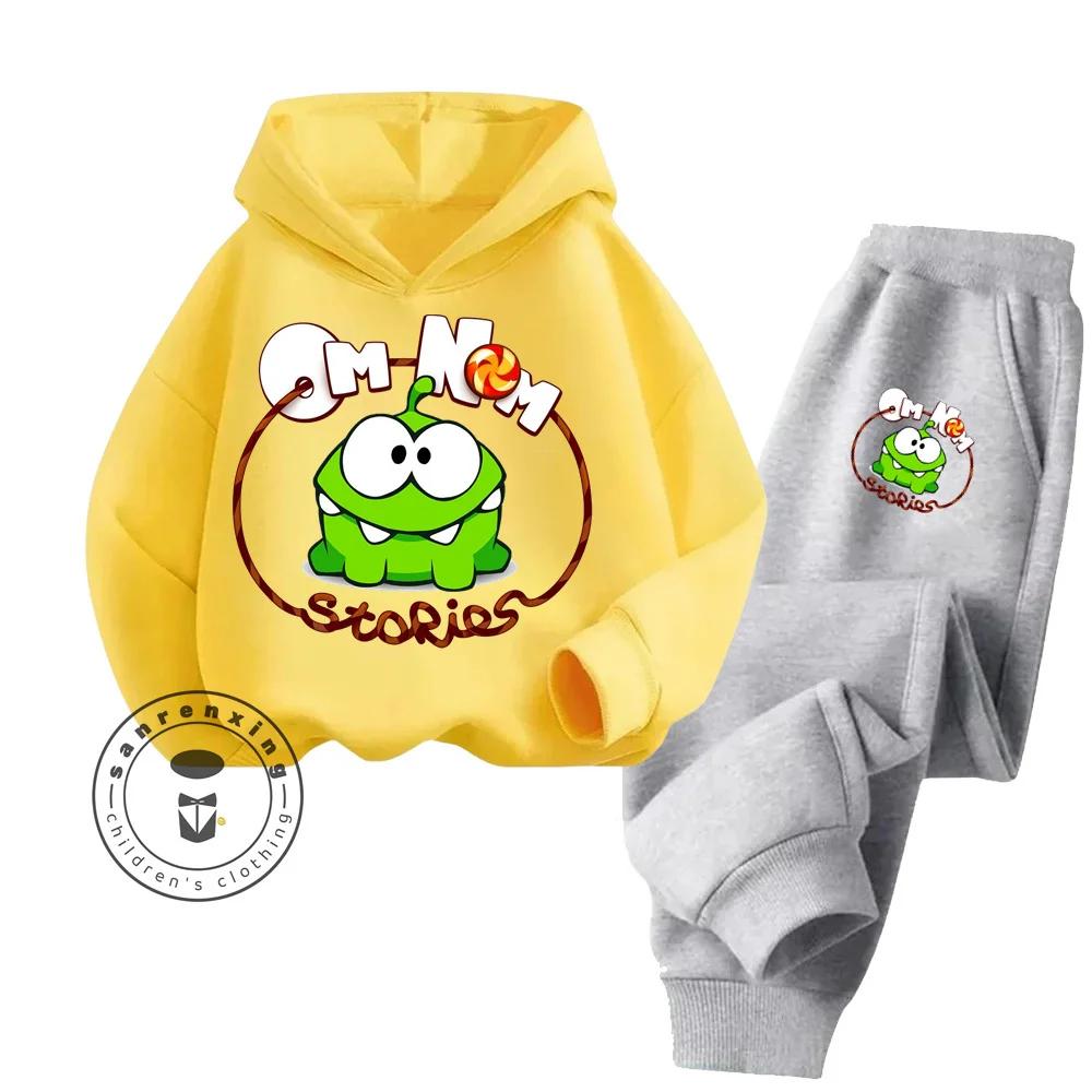 

2025 Популярный мультяшный милый свитер Rope--no Nom, осенне-зимний уличный стиль, детский спортивный костюм из чистого хлопка Kawaii 160