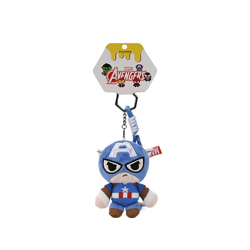 Venom Action Figure Keychain Plush Toy Spider-Man Hulk Pendant Car Bag Decoration