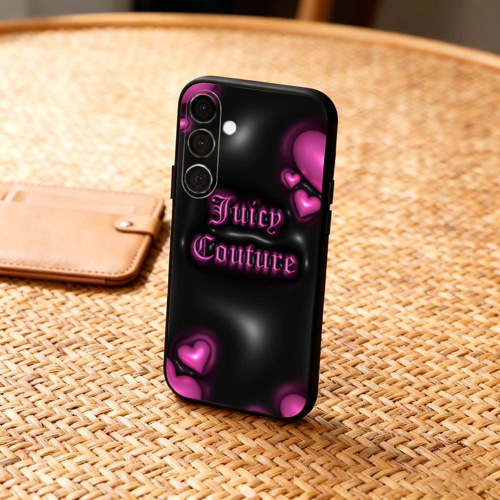 Pink J-Juicys C-Coutures  Phone Case For Samsung  A73,A21s,A22,A31,A32,A52,A53,A71,A80,Soft Black Shell