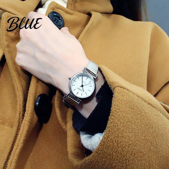 Orologio da polso da donna di alta qualità con movimento al quarzo, quadrante circolare in lega