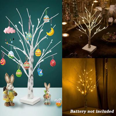 Easter Tree Christmas Decorations with Led Light Up Twig Tree for Hang Eggs Gift