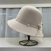 Niche Elegant Versatile Small Brim Basin Hat Bucket Hat Women's Summer Travel Foldable Sun Protection Straw Hat