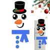 Christmas Funny Expression Decorative Sticker Holiday Atmosphere Refrigerator Sticker Christmas Snowman Decoration Wall Sticker