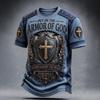 Men's Printed Neck Short Sleeve T-Shirt
