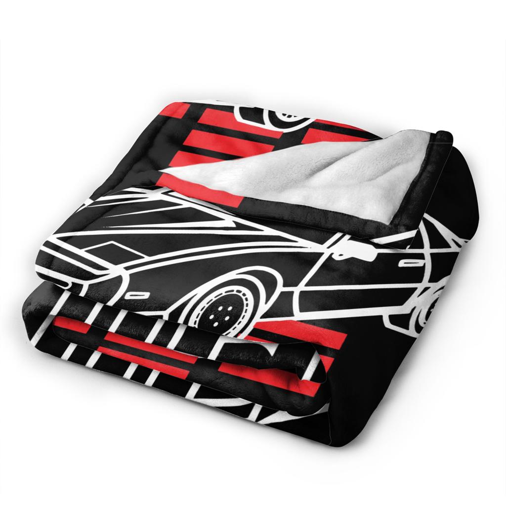Knight Rider Knight Industries 2000 Kitt Knitted Blanket David Hasselhoff Wool Throw Blanket Sofa Rug Piece Soft Warm Breathable