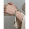 S925 Silver Cable Stitch Bracelet for Women 2025 New Arrival Special-Interest Design Mild Luxury Retro Ethnic Style Woven Tassel Carrying Strap