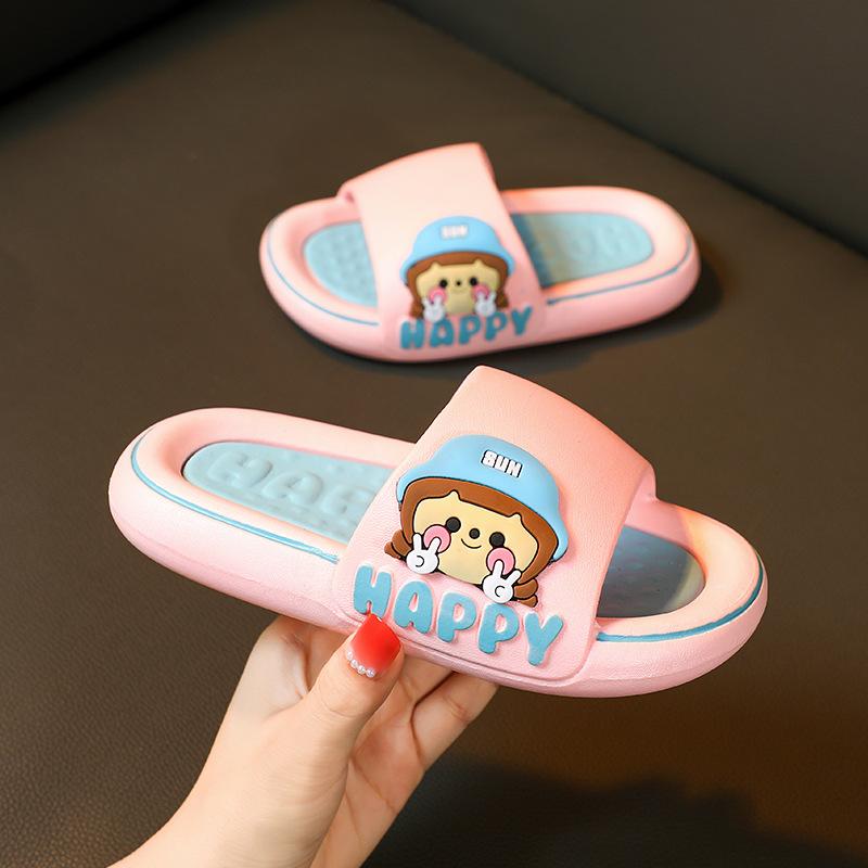 Kids Summer Cartoon Slippers Non Slip Soft Sole Indoor Outdoor Sandals For Boys And Girls Comfortable Home Slides