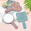 Round Square Heart Shape Cosmetic Hand Mirror Rhinestone Handheld Mirror New Makeup Mirror