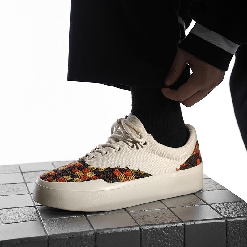 Couple Shoes High Quality Vulcanized Ragged Canvas Shoes New Product Retro Thick Sole Men's Shoe Sneakers Canvas Women