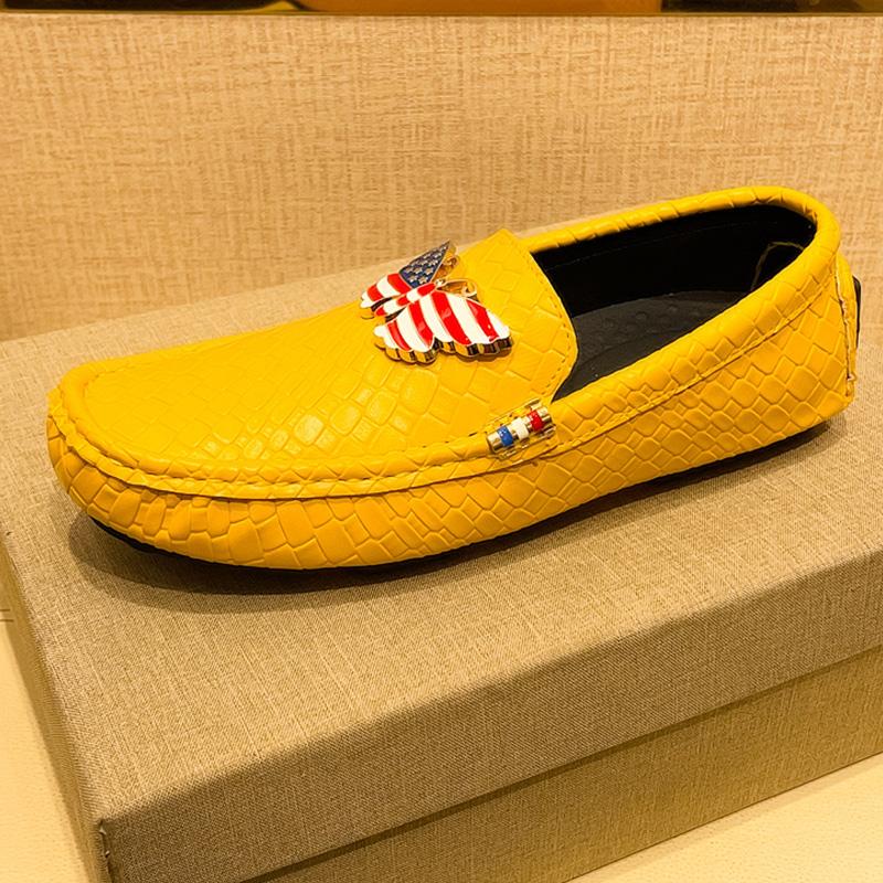 

Fashion Brand Men Casual Footwear Men s Office Loafers Fashion Mens Shoes Slip on Male Breathable Dress Shoes Comfortable Driving Shoes 44 жёлтый