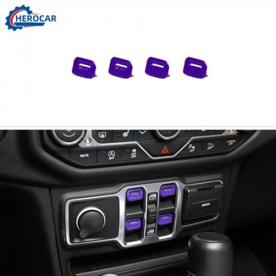 Center Console Car Window Control Switch Decoration Trim Cover For Jeep Wrangler