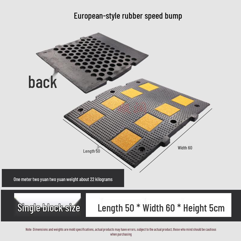 Rubber Anti-Slip Car Speed Bump