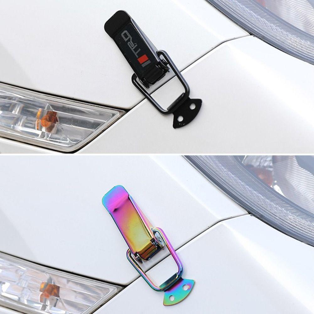 2 Pcs Latch Pins Car Bumper Pull Hooks Multi-color Universal Car Connecting Locks Metal Bumper Quick Release Hook Car