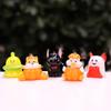 Halloween Mini Resin Figurines Adorable Cartoon Design Bright Colors Hand-Painted Small Ornaments for Home Desktop Decor