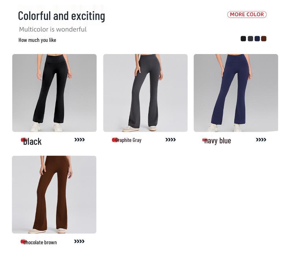 Hochtaillierte Bauchkontrolle Schlaghose für Yoga, Laufen & Pilates