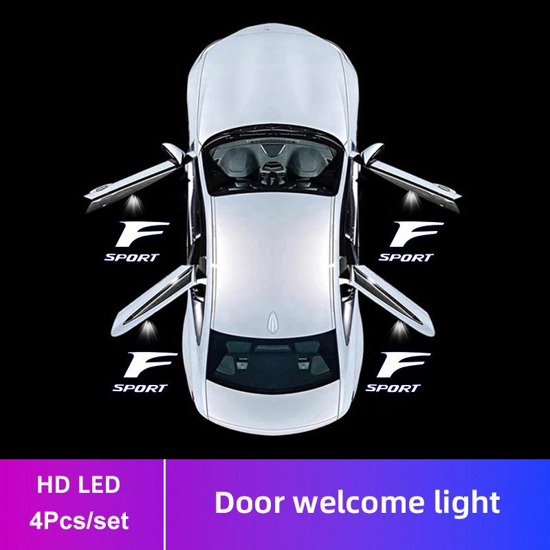 usjp2 Car Projector Lamps HD LED Auto Door Welcome Lights Accessories For Lexus F-SPORT ES RX NX LS UX LM LX GX LC RZ IS CT GS RC HS
